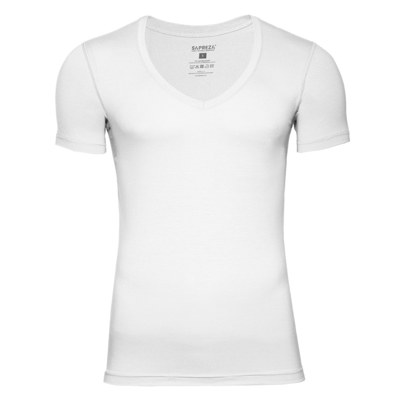 Bílé tričko pod košili - hluboký výstřih